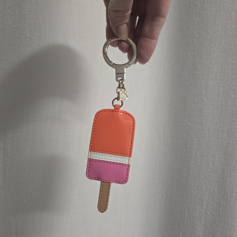 kate spade Orange and Pink Popsicle Key Holder Bag Charm